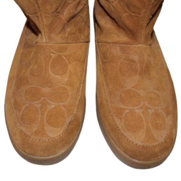 Coach Teri Signature Suede Ladies Boots (Fits 8.5M) - Picture 5 of 13